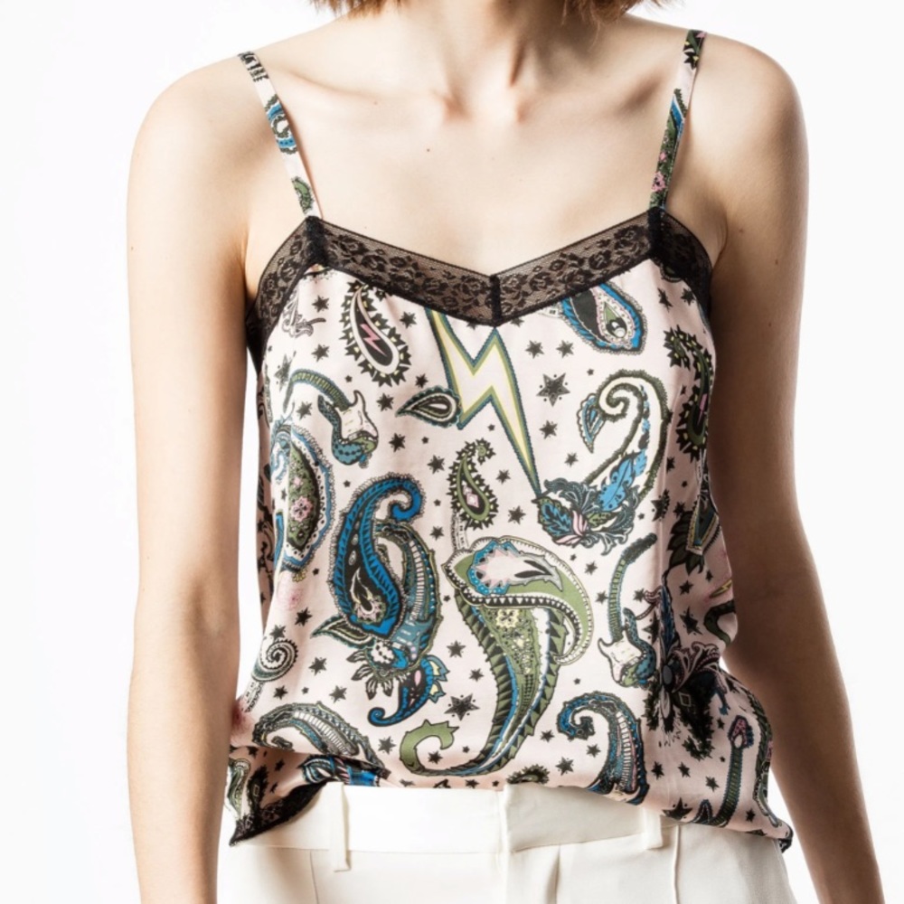 Zadig & Voltaire Camel Paisley Camisole